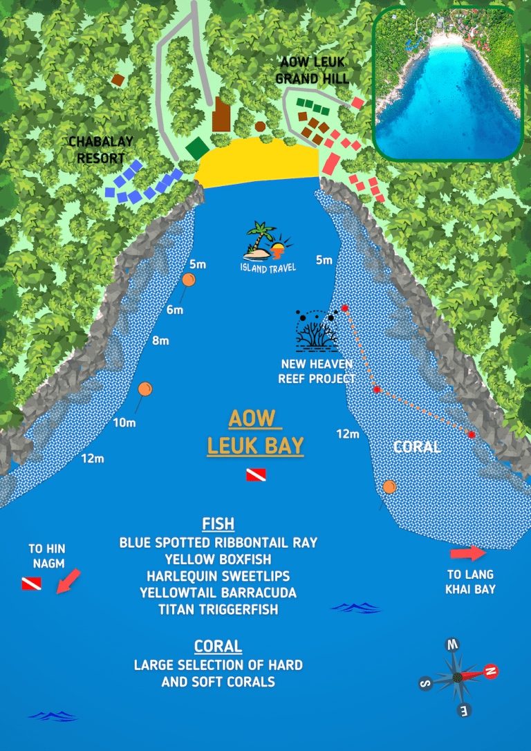Koh Tao Dive Map - Aow Leuk