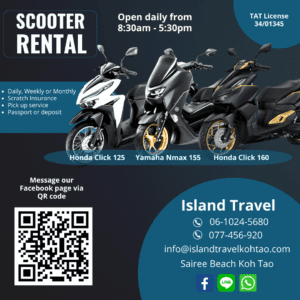 Flyer showing choice of scooters